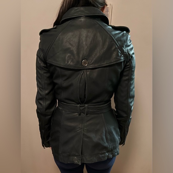 Burberry Black Leather Coat - Picture 7 of 14